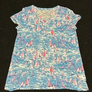 Lily Pulitzer, nautical summer shirt.